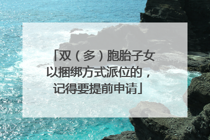 双（多）胞胎子女以捆绑方式派位的，记得要提前申请