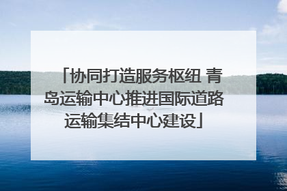 协同打造服务枢纽 青岛运输中心推进国际道路运输集结中心建设
