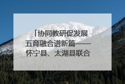 协同教研促发展 五育融合谱新篇——怀宁县、太湖县联合教研活动在月山镇中心学校成功举办