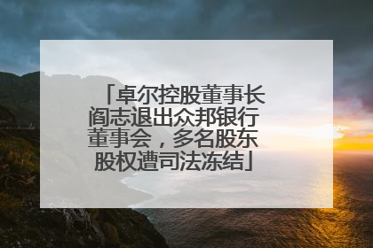 卓尔控股董事长阎志退出众邦银行董事会，多名股东股权遭司法冻结