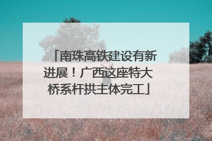 南珠高铁建设有新进展！广西这座特大桥系杆拱主体完工