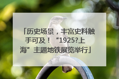 历史场景，丰富史料触手可及！“1925?上海”主题地铁展览举行
