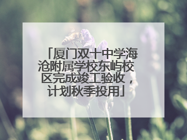 厦门双十中学海沧附属学校东屿校区完成竣工验收，计划秋季投用