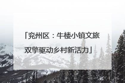 兖州区：牛楼小镇文旅双擎驱动乡村新活力