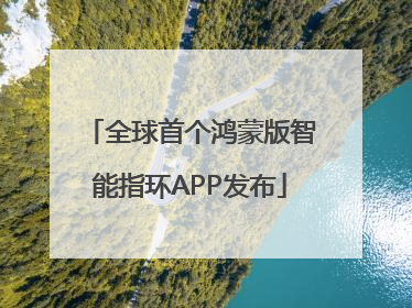 全球首个鸿蒙版智能指环APP发布