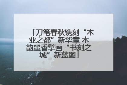 刀笔春秋镌刻“木业之都”新华章 木韵墨香擘画“书刻之城”新蓝图
