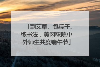 割艾草、包粽子、练书法，黄冈职院中外师生共度端午节