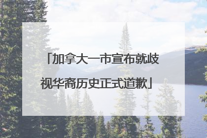 加拿大一市宣布就歧视华裔历史正式道歉