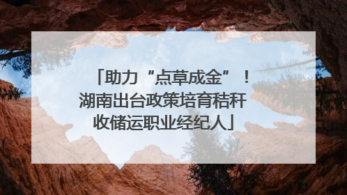 助力“点草成金”！湖南出台政策培育秸秆收储运职业经纪人