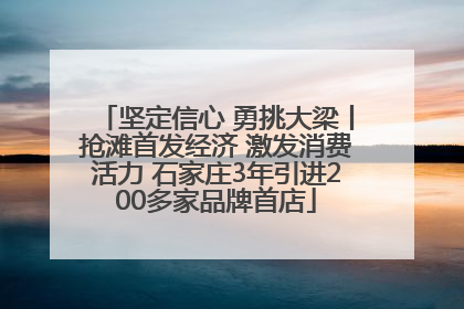 坚定信心 勇挑大梁丨抢滩首发经济 激发消费活力 石家庄3年引进200多家品牌首店