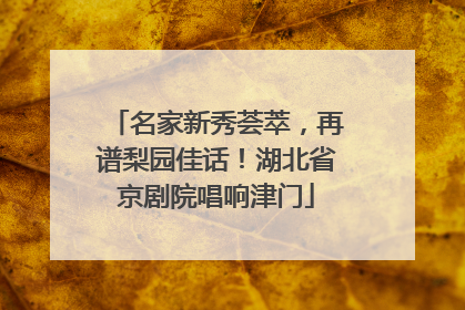 名家新秀荟萃，再谱梨园佳话！湖北省京剧院唱响津门