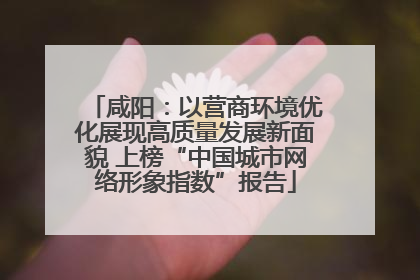 咸阳：以营商环境优化展现高质量发展新面貌 上榜“中国城市网络形象指数”报告