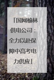 国网榆林供电公司：全力以赴保障中高考电力供应