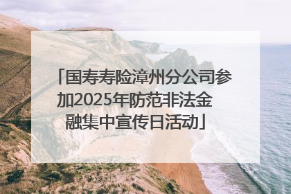 国寿寿险漳州分公司参加2025年防范非法金融集中宣传日活动