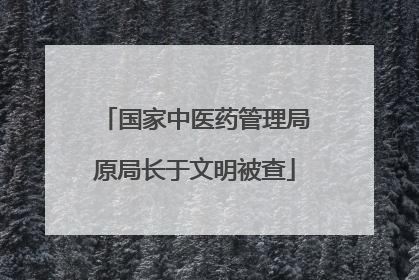 国家中医药管理局原局长于文明被查