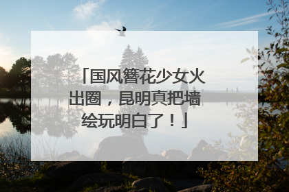 国风簪花少女火出圈，昆明真把墙绘玩明白了！