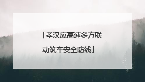 孝汉应高速多方联动筑牢安全防线