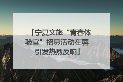 宁夏文旅“青春体验官”招募活动在蓉引发热烈反响