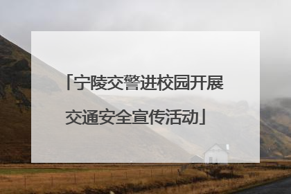 宁陵交警进校园开展交通安全宣传活动