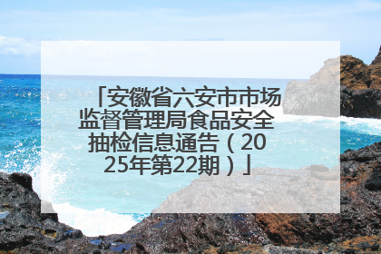 安徽省六安市市场监督管理局食品安全抽检信息通告（2025年第22期）