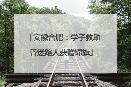 安徽合肥：学子救助昏迷路人获赠锦旗