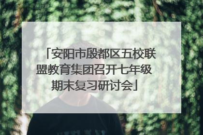 安阳市殷都区五校联盟教育集团召开七年级期末复习研讨会