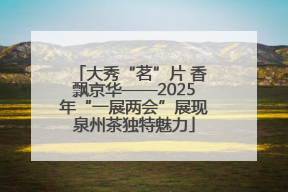 大秀“茗”片 香飘京华——2025年“一展两会”展现泉州茶独特魅力