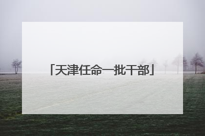 天津任命一批干部