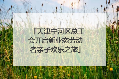 天津宁河区总工会开启新业态劳动者亲子欢乐之旅