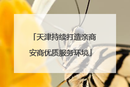天津持续打造亲商安商优质服务环境