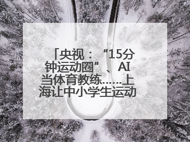 央视：“15分钟运动圈”、AI当体育教练……上海让中小学生运动保质又保量