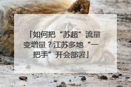 如何把“苏超”流量变增量？江苏多地“一把手”开会部署