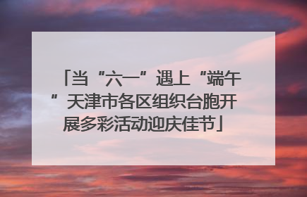 当“六一”遇上“端午”天津市各区组织台胞开展多彩活动迎庆佳节
