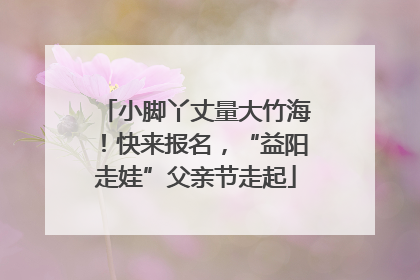 小脚丫丈量大竹海！快来报名，“益阳走娃”父亲节走起