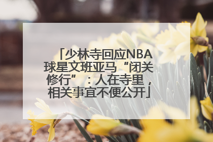 少林寺回应NBA球星文班亚马“闭关修行”：人在寺里，相关事宜不便公开