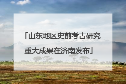 山东地区史前考古研究重大成果在济南发布