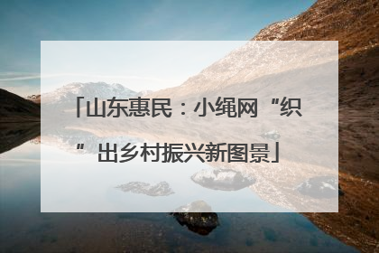 山东惠民：小绳网“织”出乡村振兴新图景
