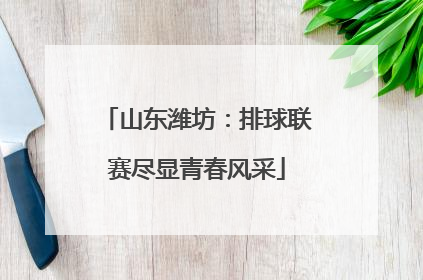 山东潍坊：排球联赛尽显青春风采