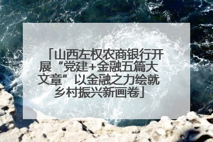 山西左权农商银行开展“党建+金融五篇大文章”以金融之力绘就乡村振兴新画卷