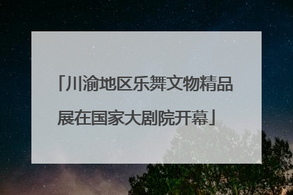 川渝地区乐舞文物精品展在国家大剧院开幕
