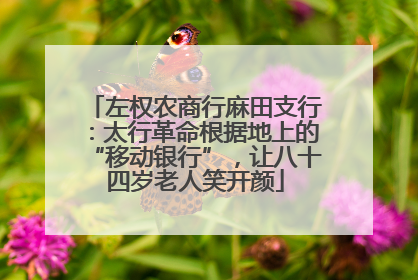 左权农商行麻田支行：太行革命根据地上的“移动银行”，让八十四岁老人笑开颜
