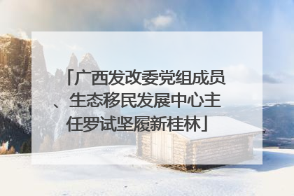 广西发改委党组成员、生态移民发展中心主任罗试坚履新桂林