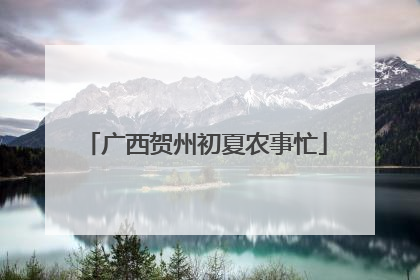 广西贺州初夏农事忙