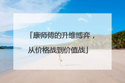 康师傅的升维博弈，从价格战到价值战