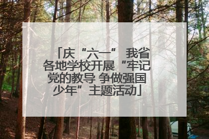庆“六一” 我省各地学校开展“牢记党的教导 争做强国少年”主题活动