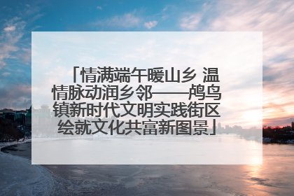情满端午暖山乡 温情脉动润乡邻——鸬鸟镇新时代文明实践街区绘就文化共富新图景