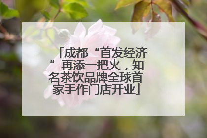 成都“首发经济”再添一把火，知名茶饮品牌全球首家手作门店开业