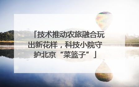 技术推动农旅融合玩出新花样，科技小院守护北京“菜篮子”