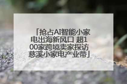 抢占AI智能小家电出海新风口 超100家跨境卖家探访慈溪小家电产业带