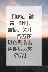 担忧、谴责、呼吁、震惊、关注……各方在以色列袭击伊朗后表态各异